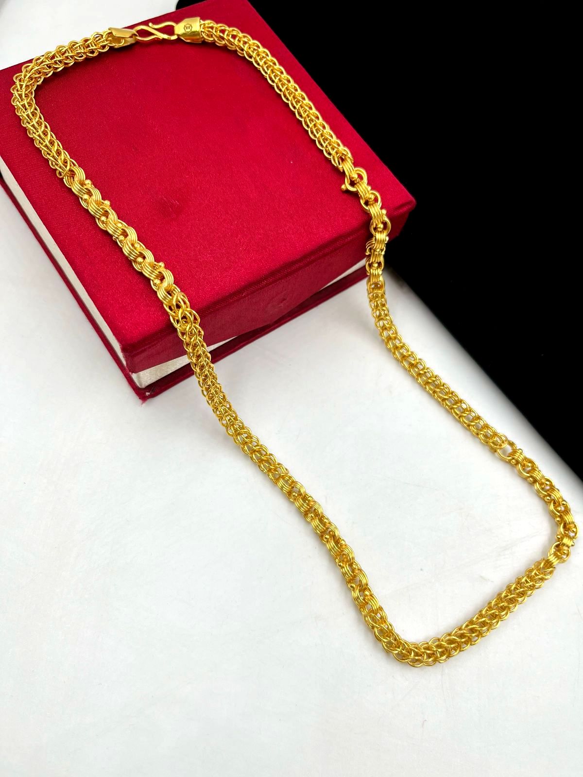 1 GRAM GOLD INDO CHAIN FOR MEN DESIGN A-727