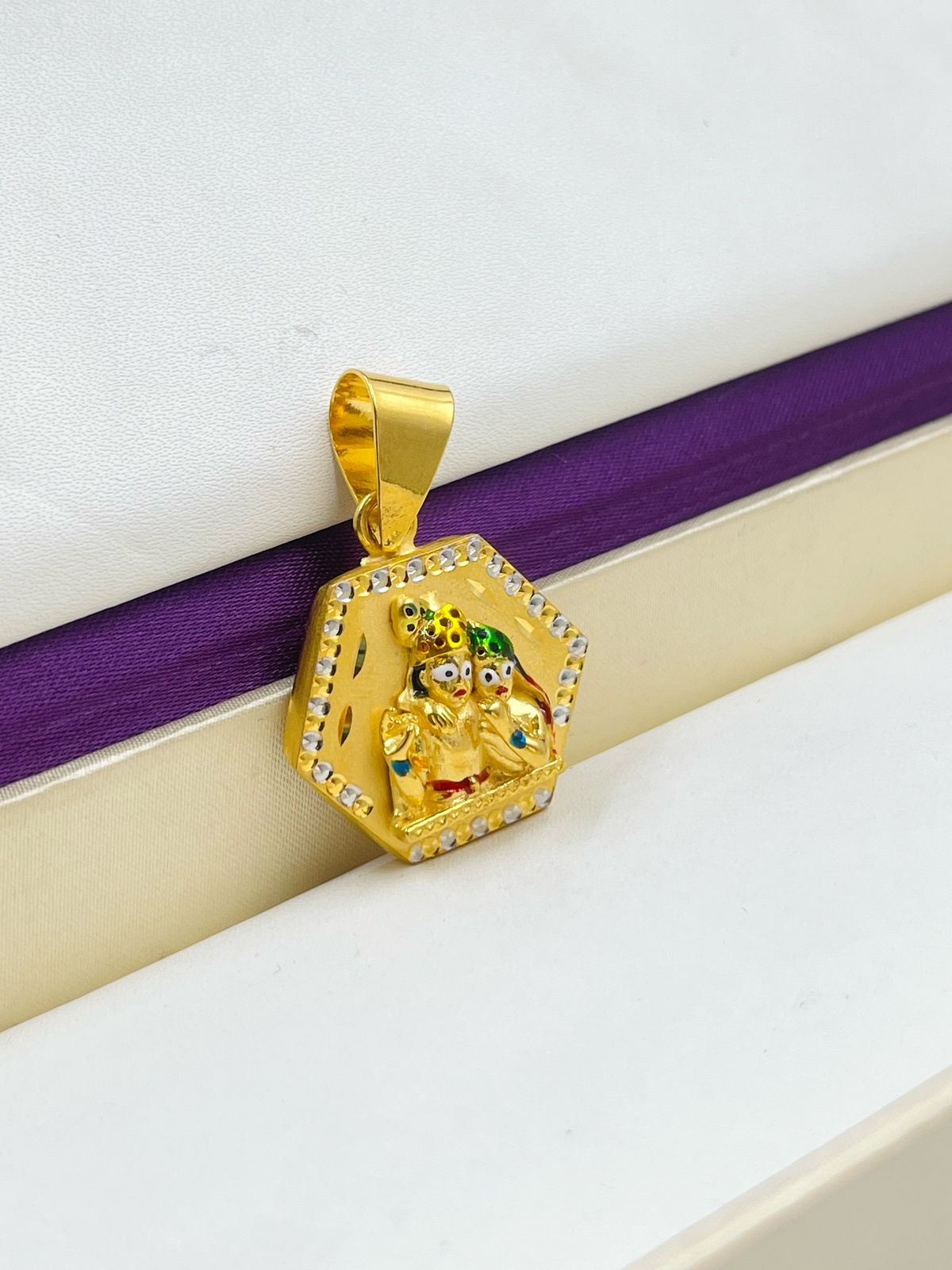 ONE GRAM GOLD RADHE KRISHNA PENDANT FOR MEN DESIGN A-296