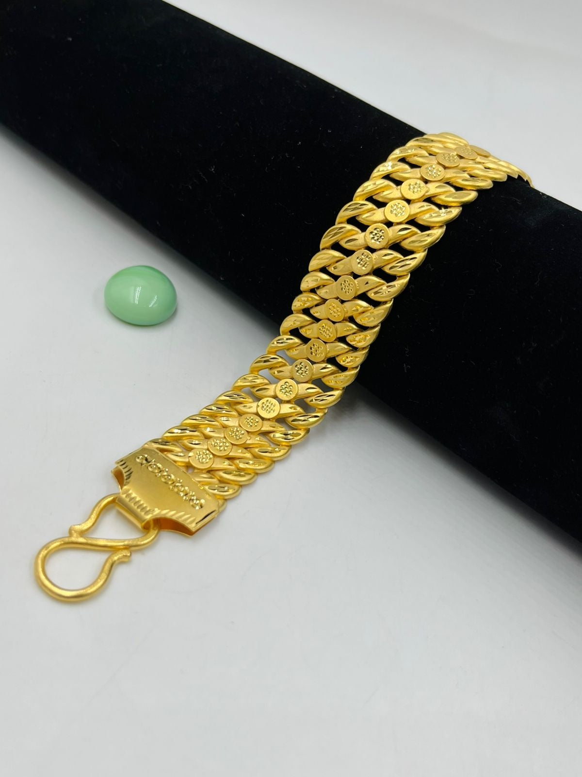 1 GRAM GOLD 2 LINE SINGAPURI POKAL BRACELET FOR MEN DESIGN A-283