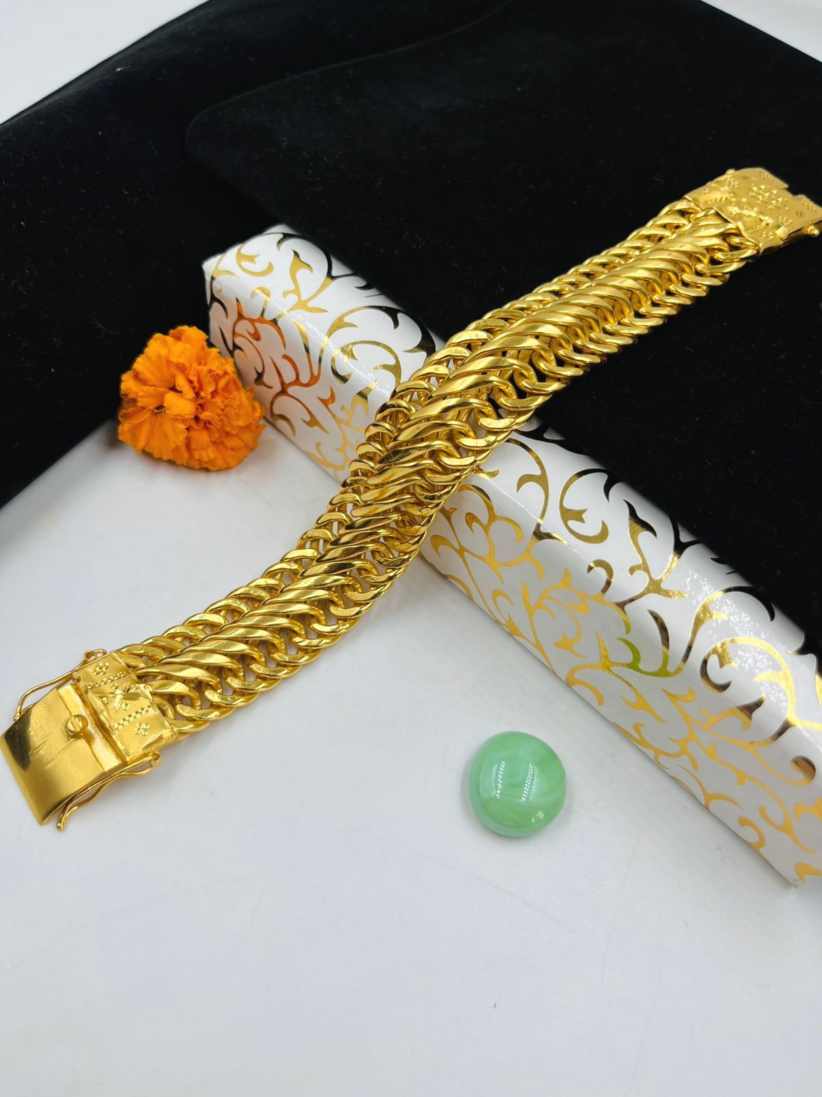 1 GRAM GOLD FORMING AATHDA BIG SIZE BRACELET FOR MEN DESIGN A-461