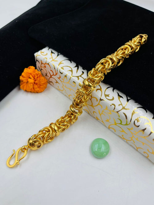 1 GRAM GOLD FORMING ROUND INDO BRACELET FOR MEN DESIGN A-460