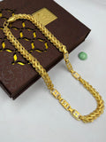 1 GRAM GOLD KOYLI WITH NAWABI CHAIN FOR MEN DESIGN A-519