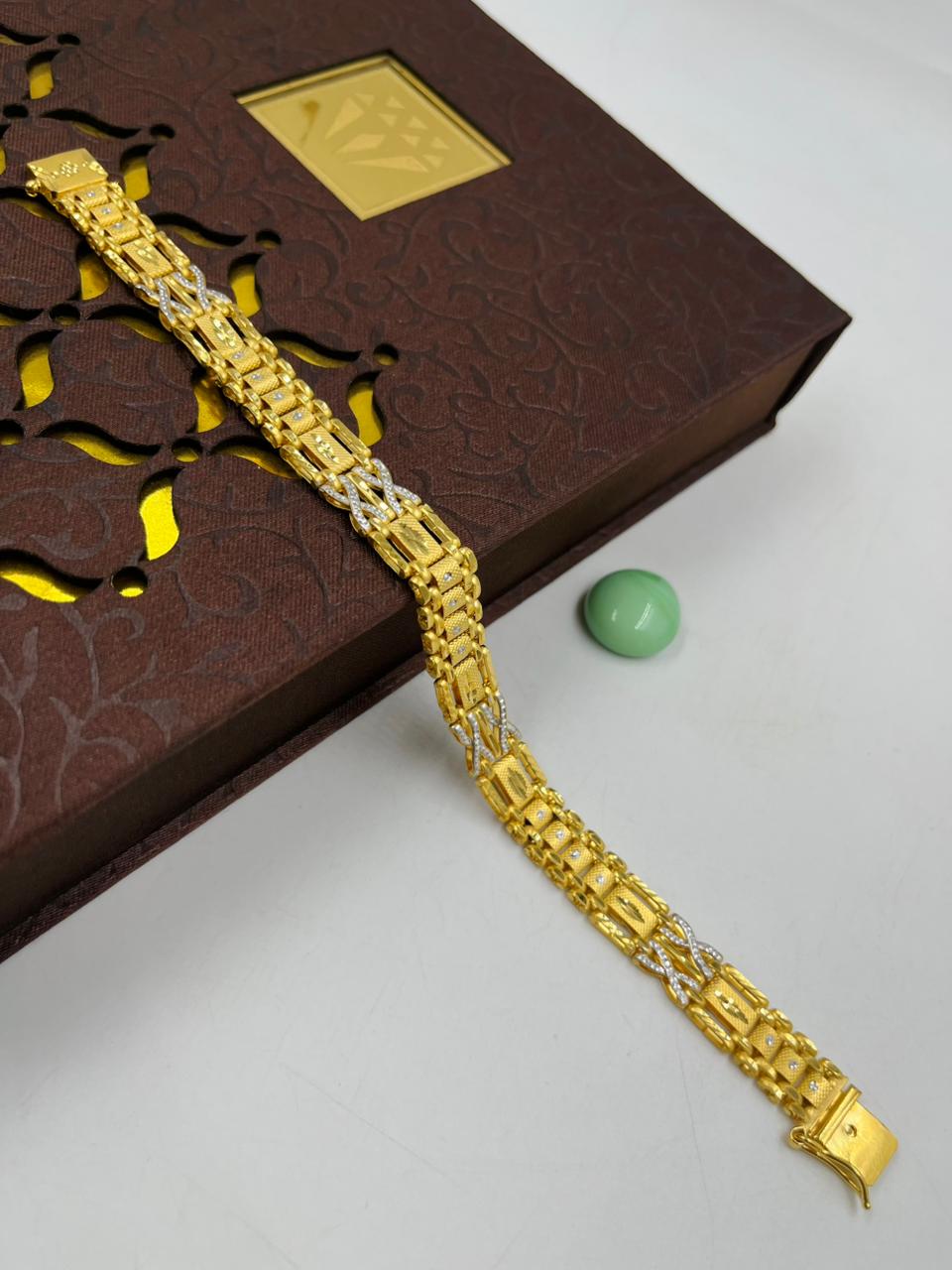 1 GRAM GOLD PLATED PASI BRACELET FOR MEN DESIGN A-463