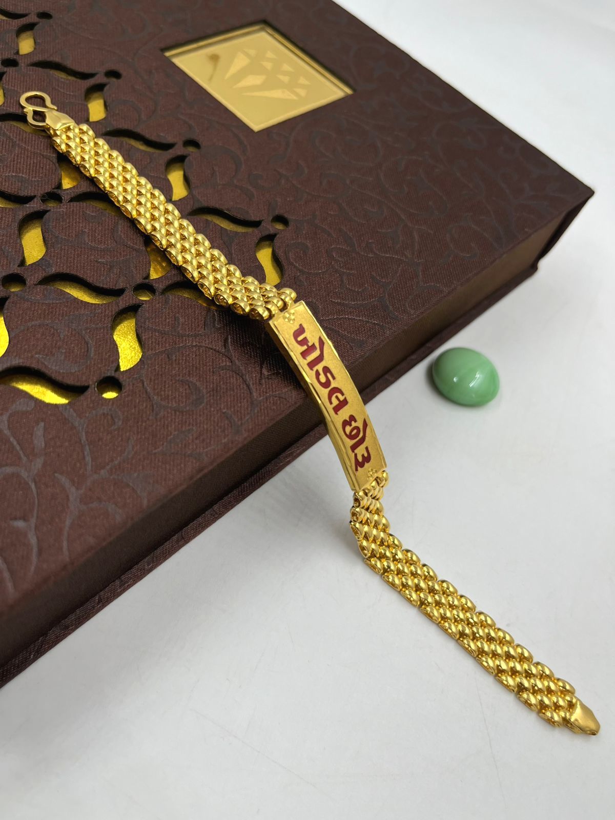 1 GRAM GOLD PLATING KHODAL CHORU LETTER PASI BRACELET FOR MEN DESIGN A-468