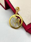 1 GRAM GOLD PLATED MAA WITH CHARAN SYMBOL FOR MEN DESIGN A-323