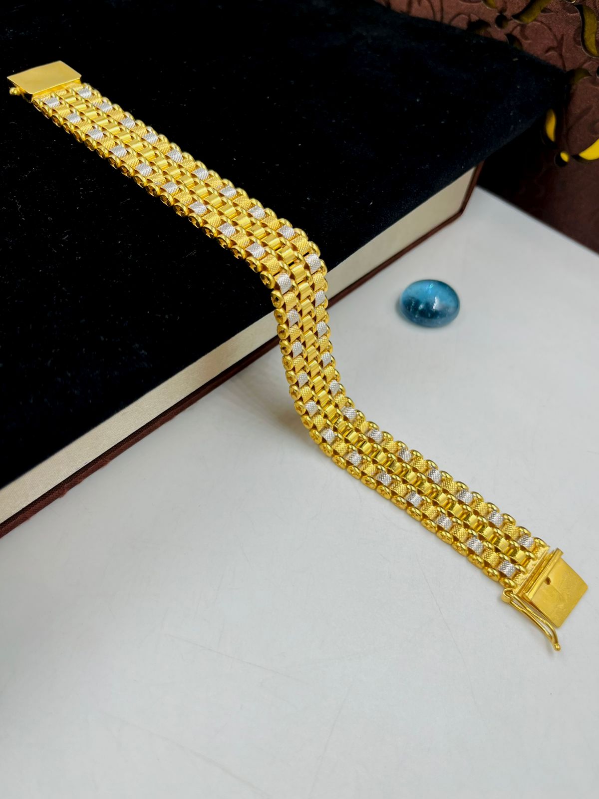 1 GRAM GOLD PASI BRACELET FOR MEN DESIGN A-477