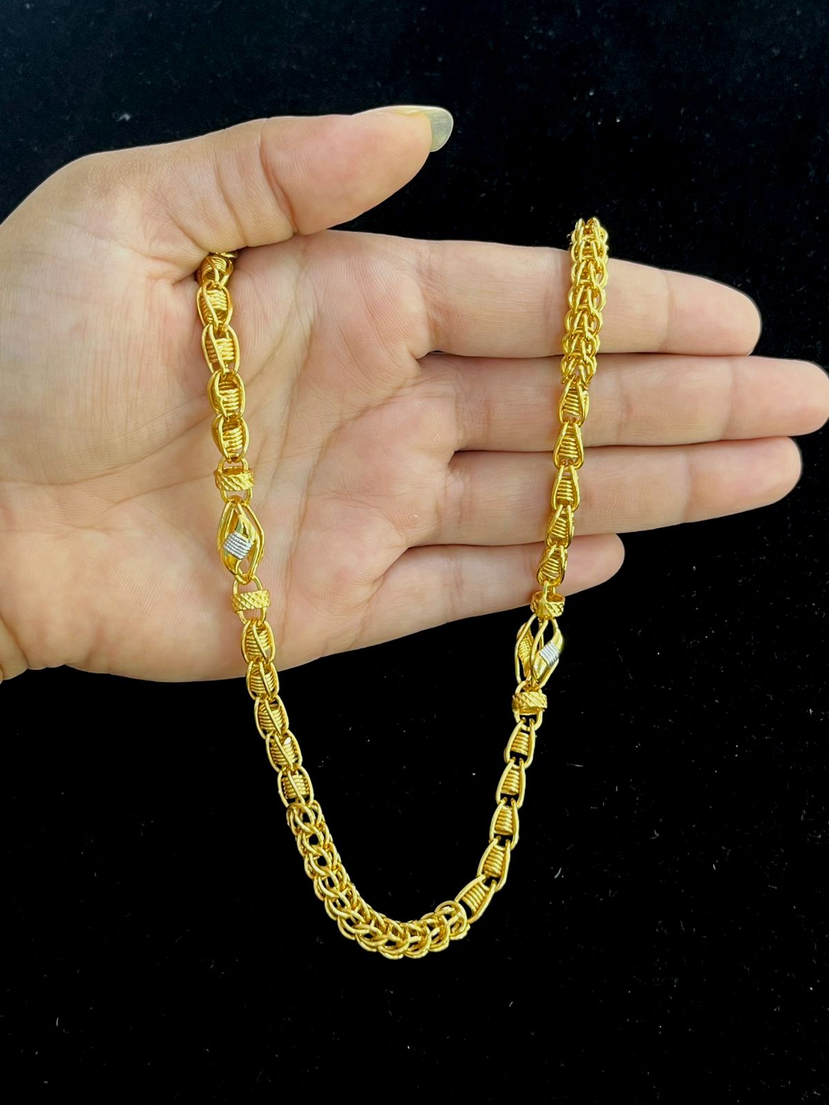 1 GRAM GOLD INDO CHAIN FOR MEN DESIGN A-491