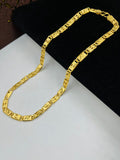 1 GRAM GOLD NAWABI BISCUITS CHAIN FOR MEN DESIGN A-492