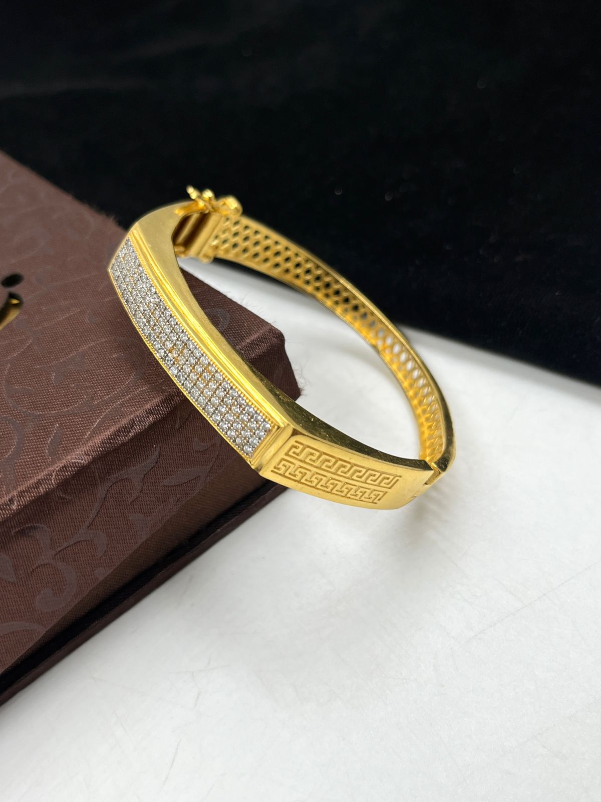 1 GRAM GOLD FORMING DIAMOND KADA FOR MEN DESIGN A-46