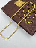1 GRAM GOLD NAWABI BISCUITS CHAIN FOR MEN DESIGN A-432