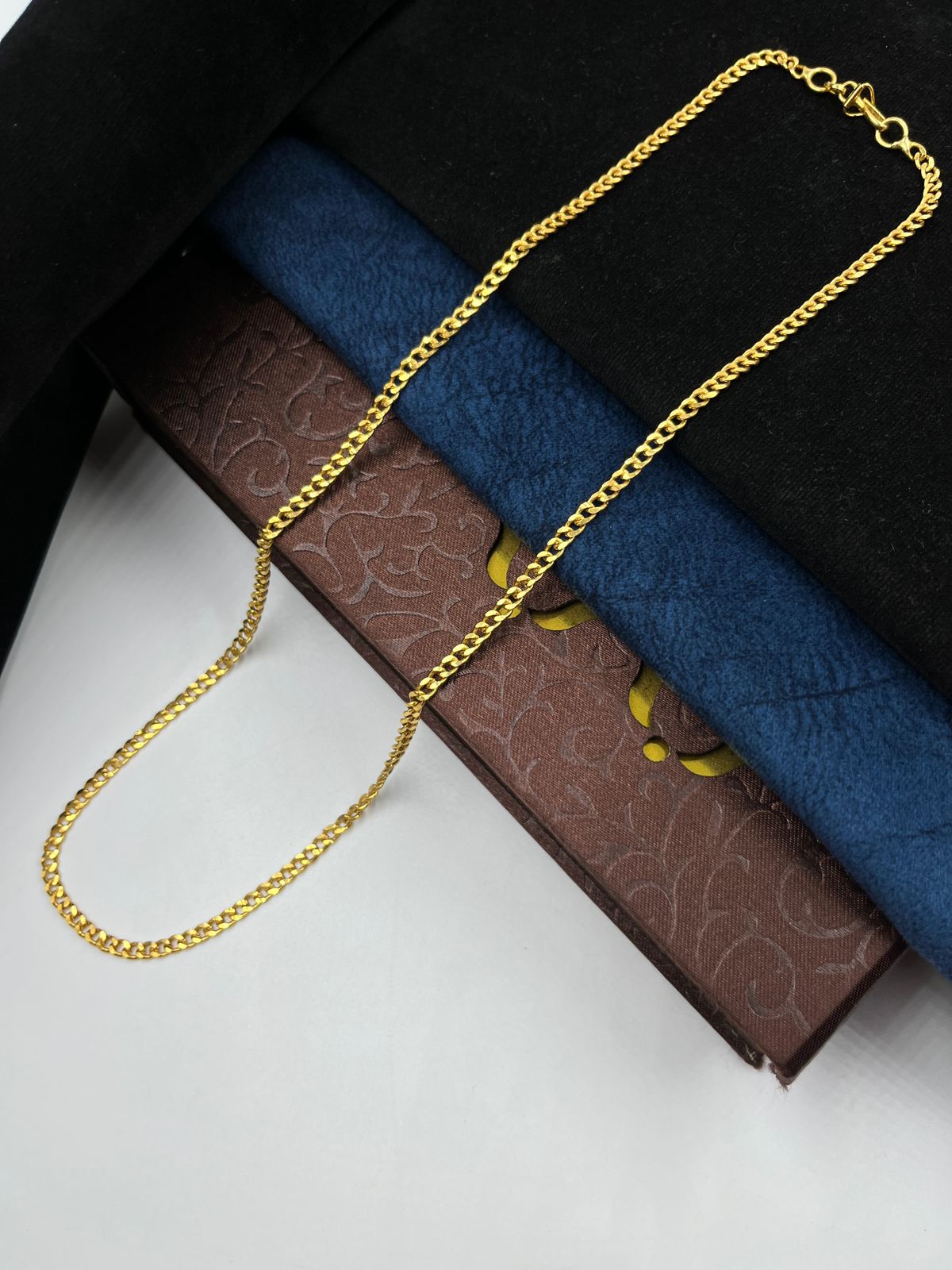 पुरुषों के लिए 1 ग्राम सोने की नई चेन डिज़ाइन A-465