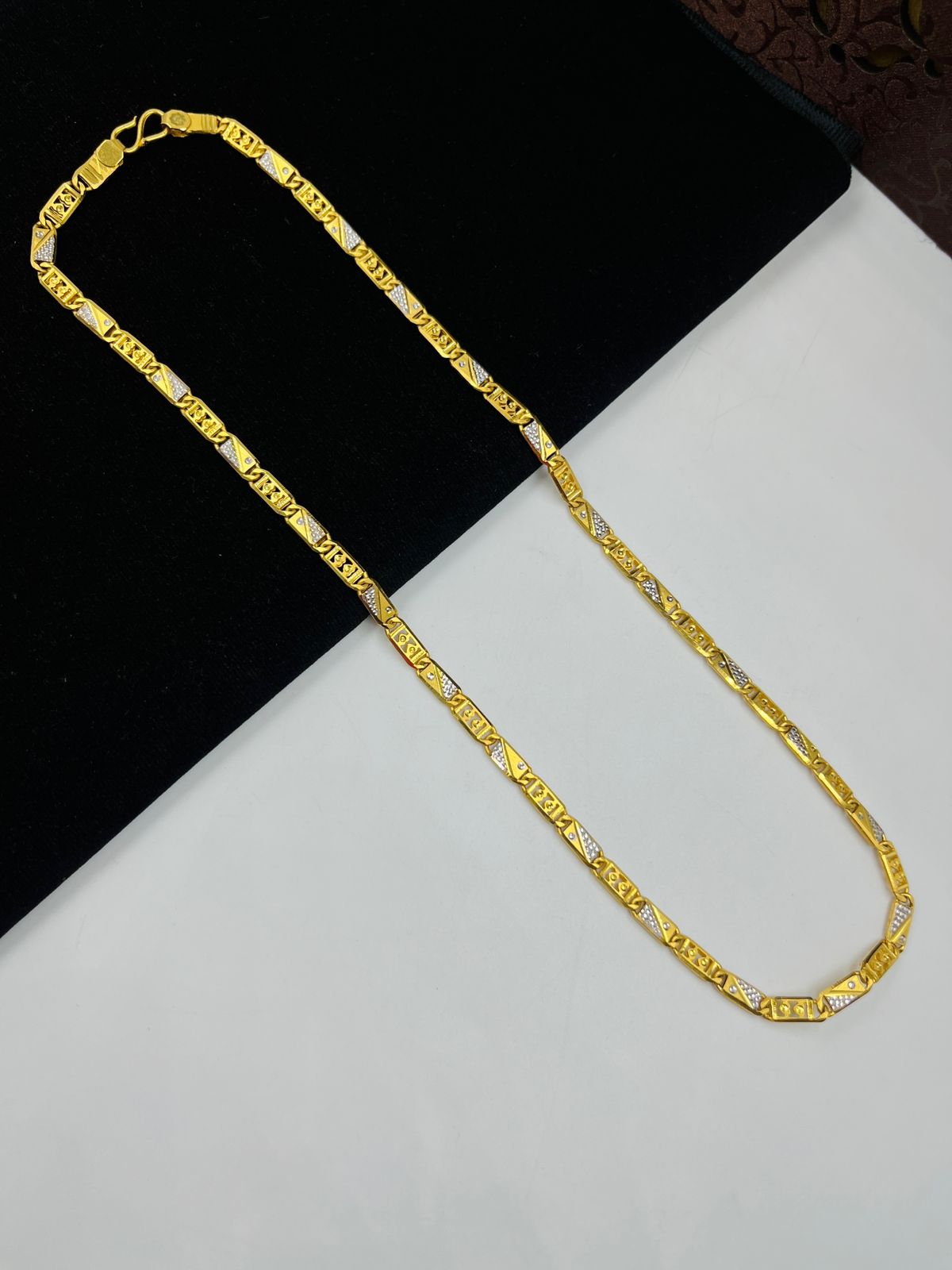 1 GRAM GOLD NAWABI CHAIN FOR MEN DESIGN A-477