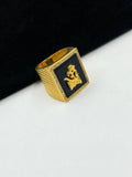 1 GRAM GOLD FORMING OM WITH DAMRU RING FOR MEN DESIGN A-835