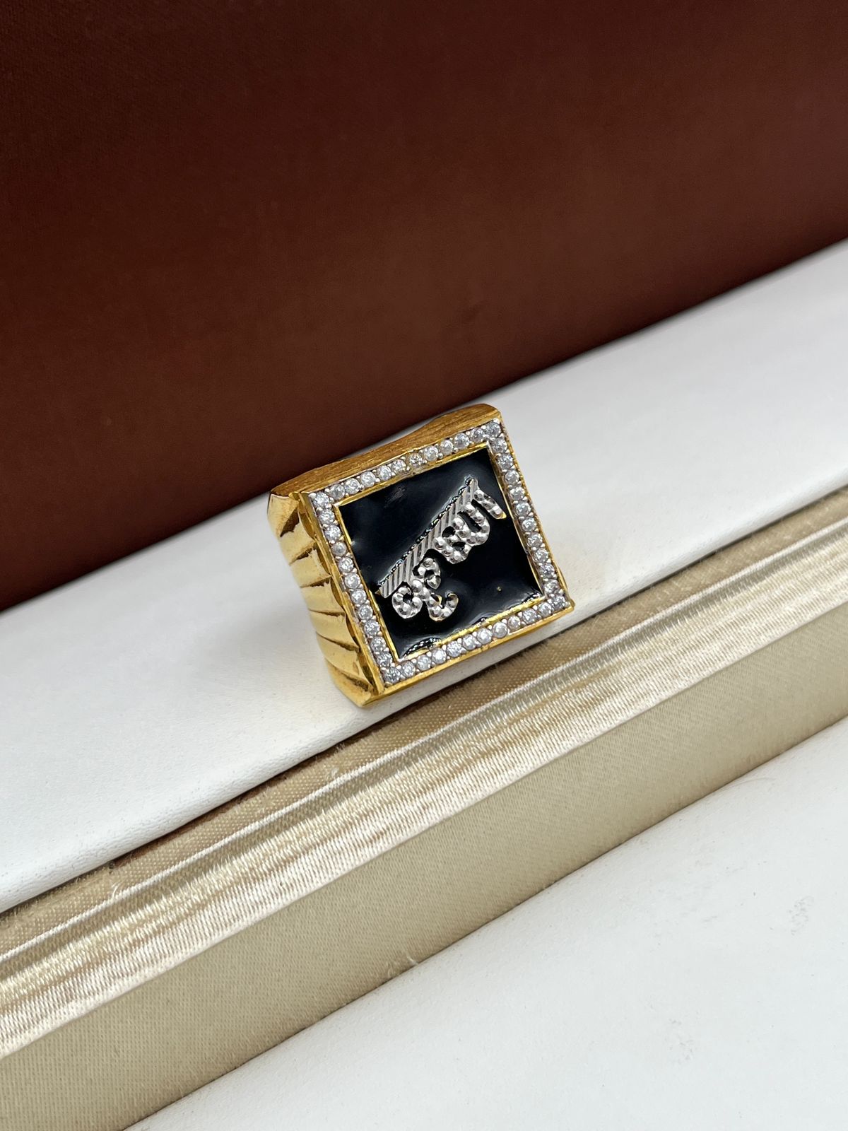 1 GRAM GOLD PLATING KRUSHNA RING FOR MEN DESIGN A-289