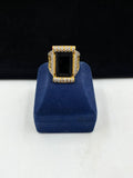 1 GRAM GOLD FORMING WHITE DIAMOND RING FOR MEN DESIGN A-555