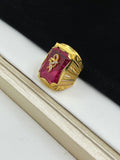 1 GRAM GOLD PLATING FLUTE KRISHNA DIAMOND RING FOR MEN DESIGN A-305