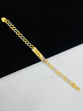 1 GRAM GOLD PLATED JAGUAR DIAMOND BRACELET FOR MEN DESIGN A-486