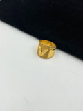 1 GRAM GOLD V LETTER RING FOR MEN DESIGN A-996
