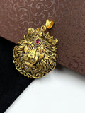 1 GRAM GOLD LION FACE WITH CROWN HEAVY LOOK PENDANT FOR MEN DESIGN A-485