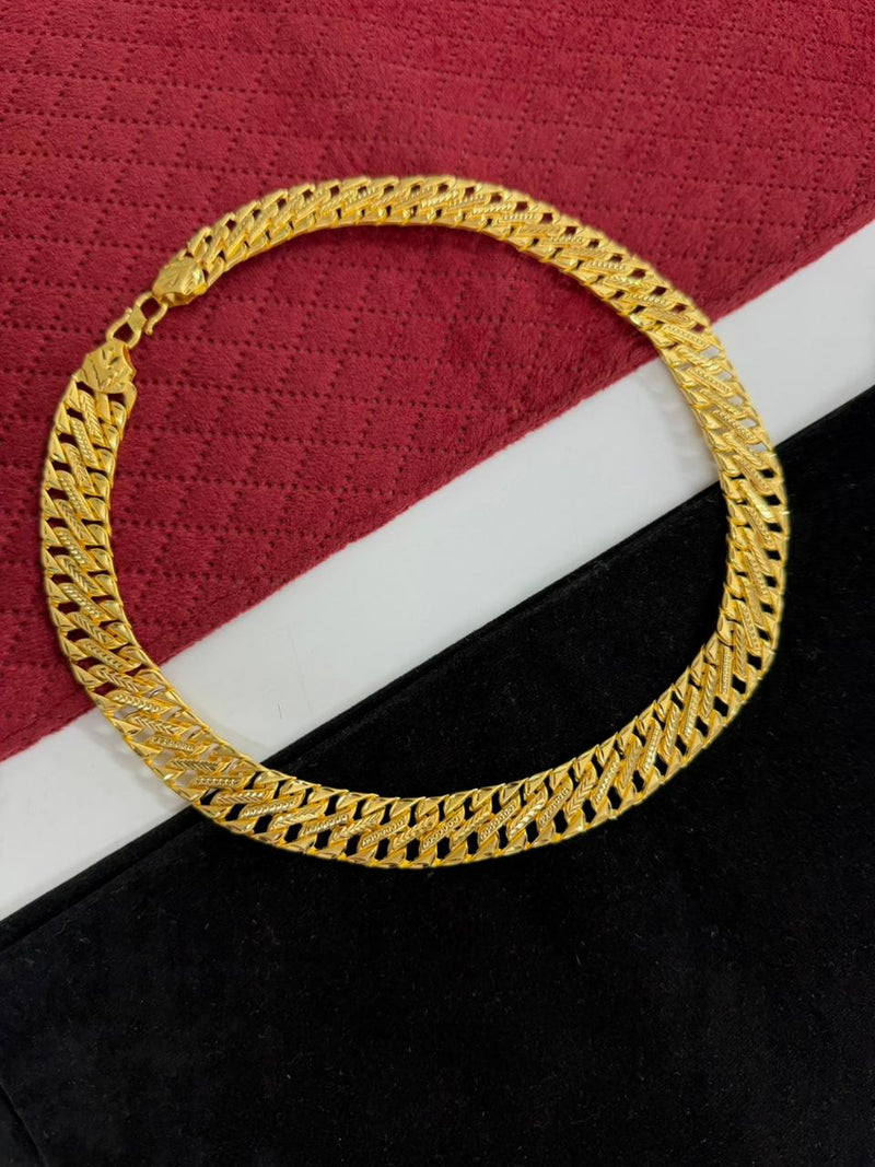 1 GRAM GOLD 2 LINE SINGAPURI CHAIN FOR MEN DESIGN-A8