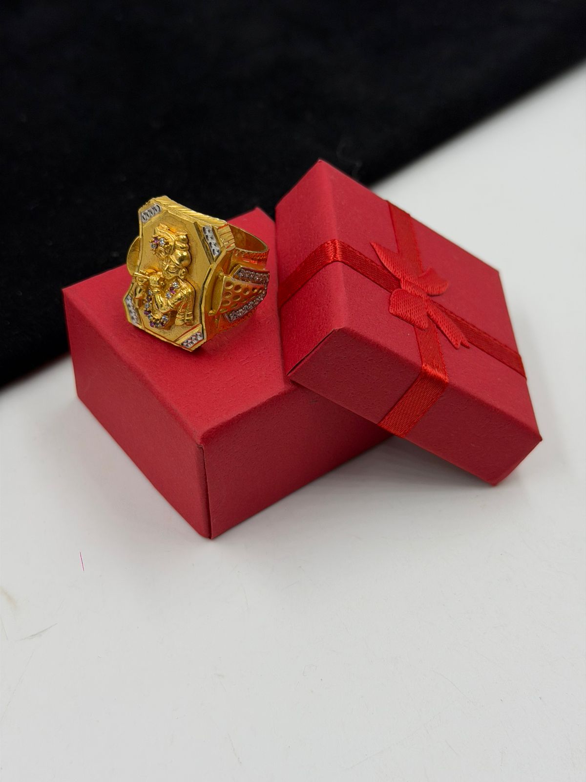 1 GRAM GOLD PLATING KRISHNA RING FOR MEN DESIGN A-282