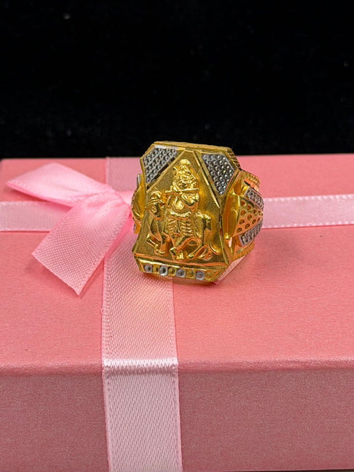 1 GRAM GOLD PLATING KRISHNA RING FOR MEN DESIGN A-286