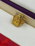 1 GRAM GOLD PLATING GANPATI BAPPA RING FOR MEN DESIGN A-281