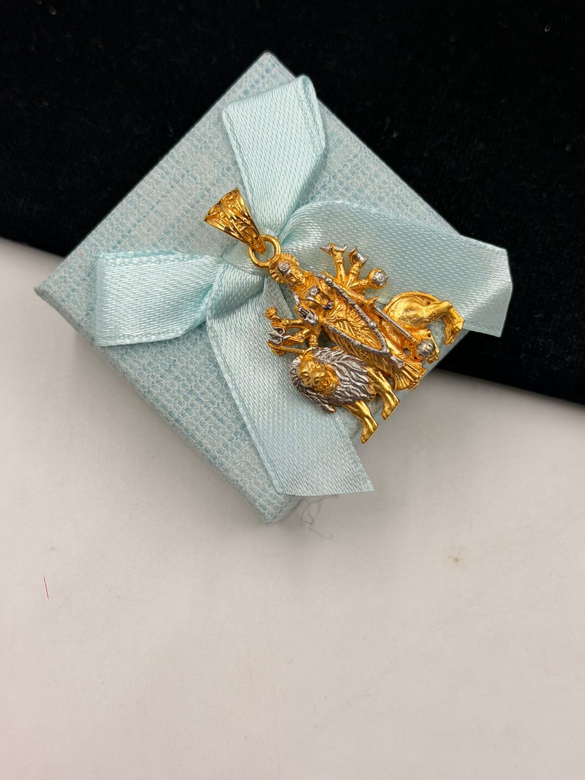 1 GRAM GOLD PREMIUM QUALITY AMBE MATA PENDANT FOR MEN DESIGN A-569