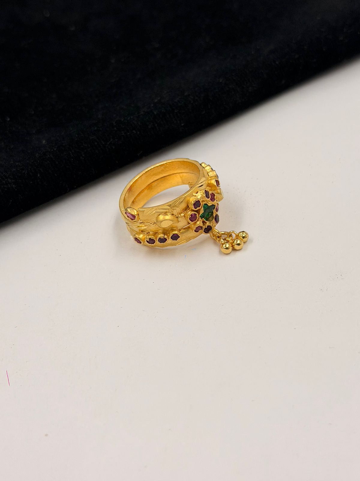 1 GRAM GOLD LADIES DIAMOND RING WOMEN RING DESIGN A-29