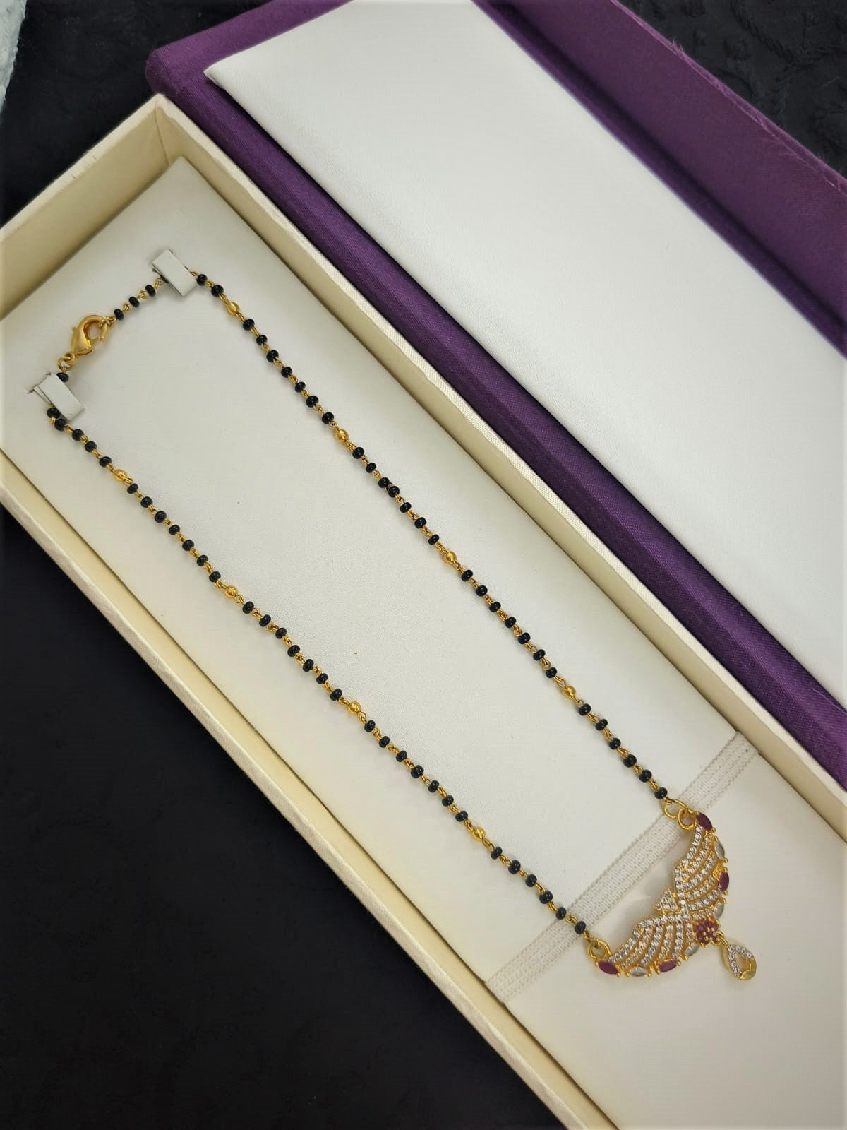 1 GRAM GOLD LADIES MANGALSUTRA FOR WOMEN DESIGN A-39