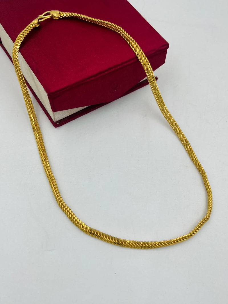 1 GRAM GOLD AATHDA CHAIN FOR MEN DESIGN A-646