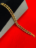 1 GRAM GOLD FORMING 2 LINE RUDRAKSHA BRACELET FOR MEN DESIGN A-343