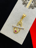 1 GRAM GOLD MORPINCH WITH FLUTE PENDANT FOR MEN DESIGN A-371