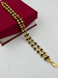 1 GRAM GOLD FORMING 2 LINE RUDRAKSHA BRACELET FOR MEN DESIGN A-343