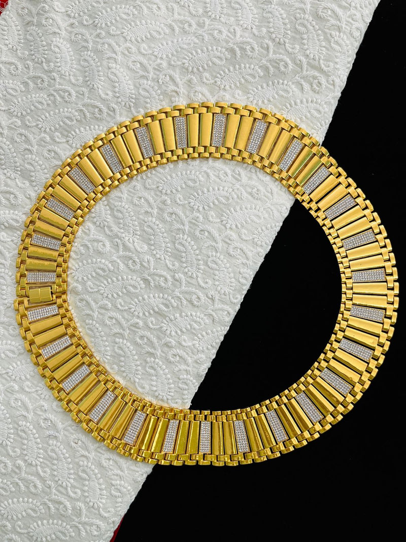 1 GRAM GOLD BIG HEAVY DIAMOND CHAIN FOR MEN DESIGN A-655