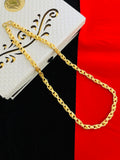 1 GRAM GOLD KOYLI WITH FLOWER CHAIN FOR MEN DESIGN A-669