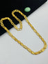 1 GRAM GOLD KOYLI WITH NAWABI BISCUITS CHAIN FOR MEN DESIGN A-676