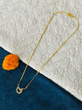 1 GRAM GOLD LADIES , WOMEN CHAIN WITH DIAMOND PENDANT FOR DESIGN A-28