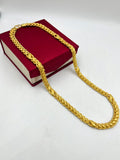 1 GRAM GOLD KOHLI SHAKARPARA SHAPE CHAIN FOR MEN DESIGN A-699