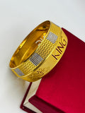 1 GRAM GOLD PLATED KING PUNJABI KADA FOR MEN DESIGN A-29