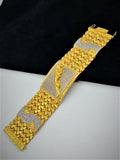 1 GRAM GOLD JAGUAR DIAMOND BRACELET FOR MEN DESIGN A-357