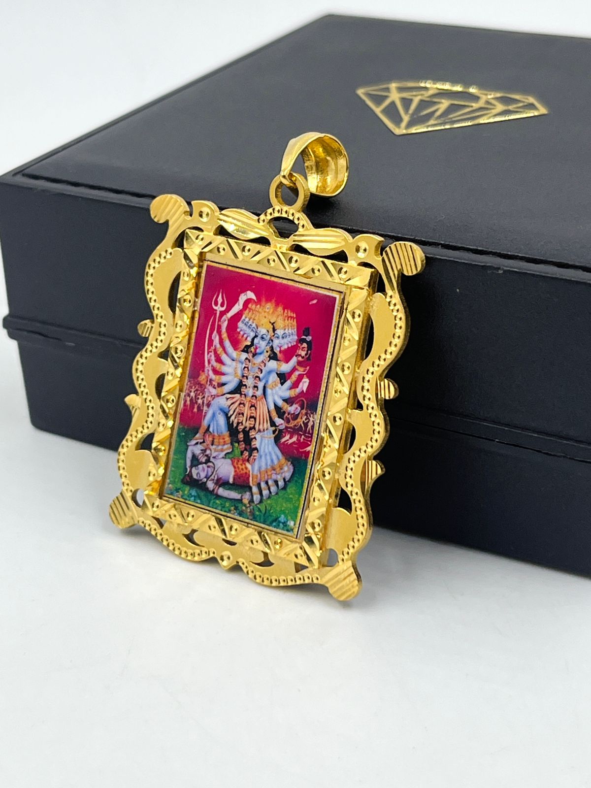 1 GRAM GOLD MAHAKALI MAA PHOTO PENDANT MEN DESIGN A-388