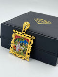 1 GRAM GOLD PLATED MACHOMA PHOTO PENDANT FOR MEN DESIGN A-391