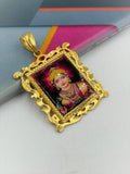 1 GRAM GOLD JAY CHEHAR MAA PHOTO PENDANT FOR MEN DESIGN A-392
