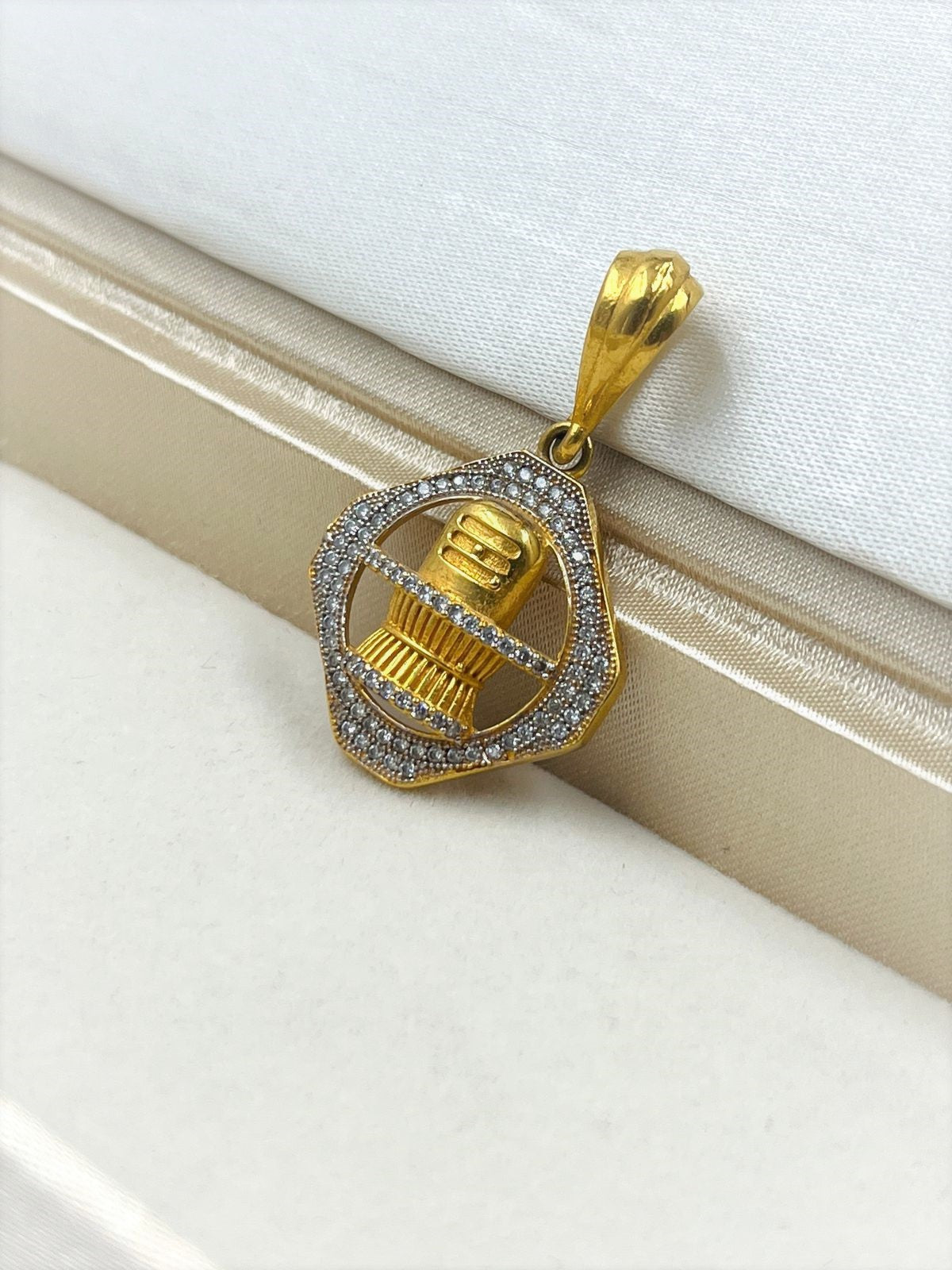 1 GRAM GOLD SHIVLING PENDANT FOR MEN DESIGN A-404