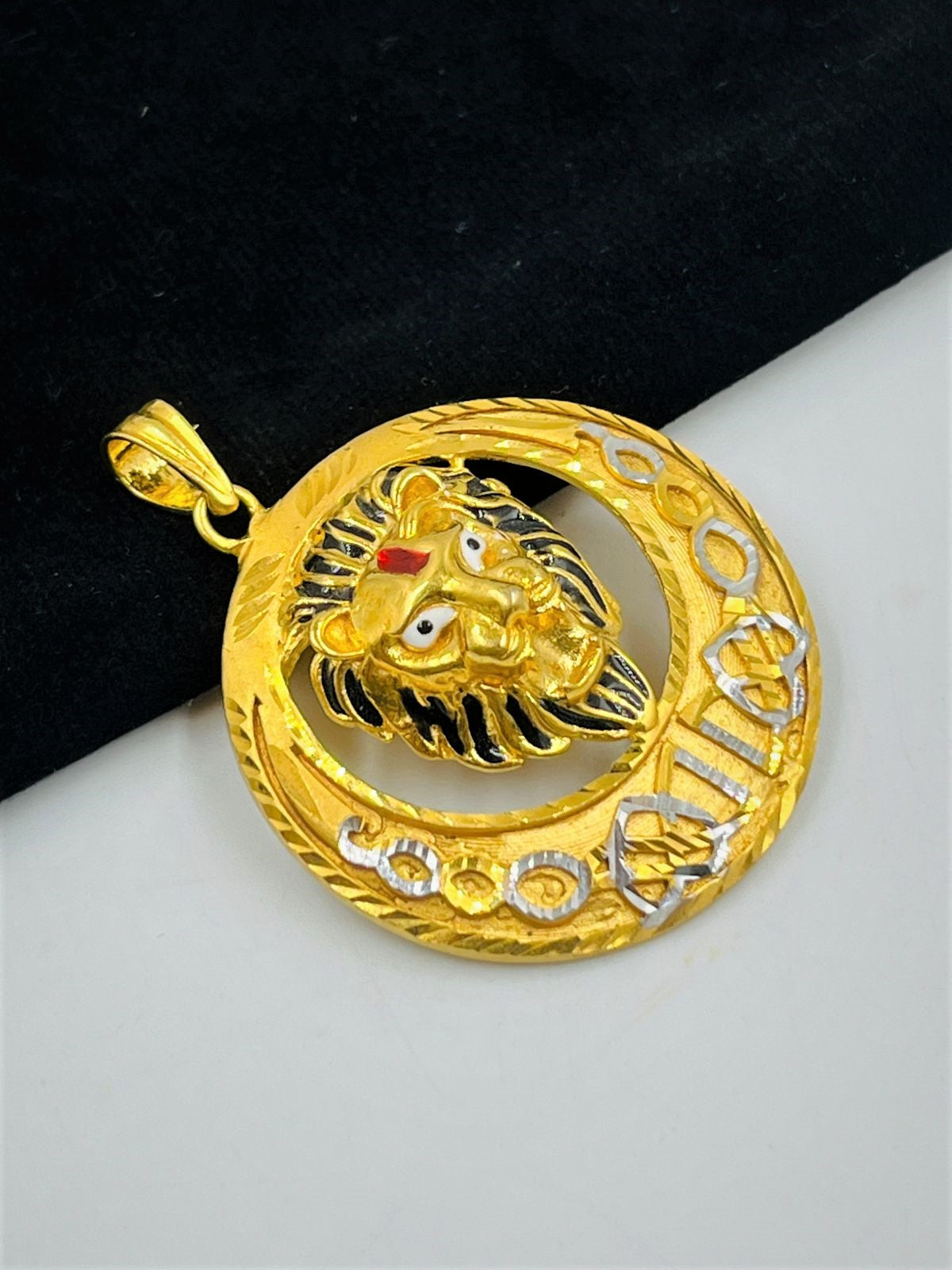 1 GRAM GOLD LION PENDANT FOR MEN DESIGN A-438