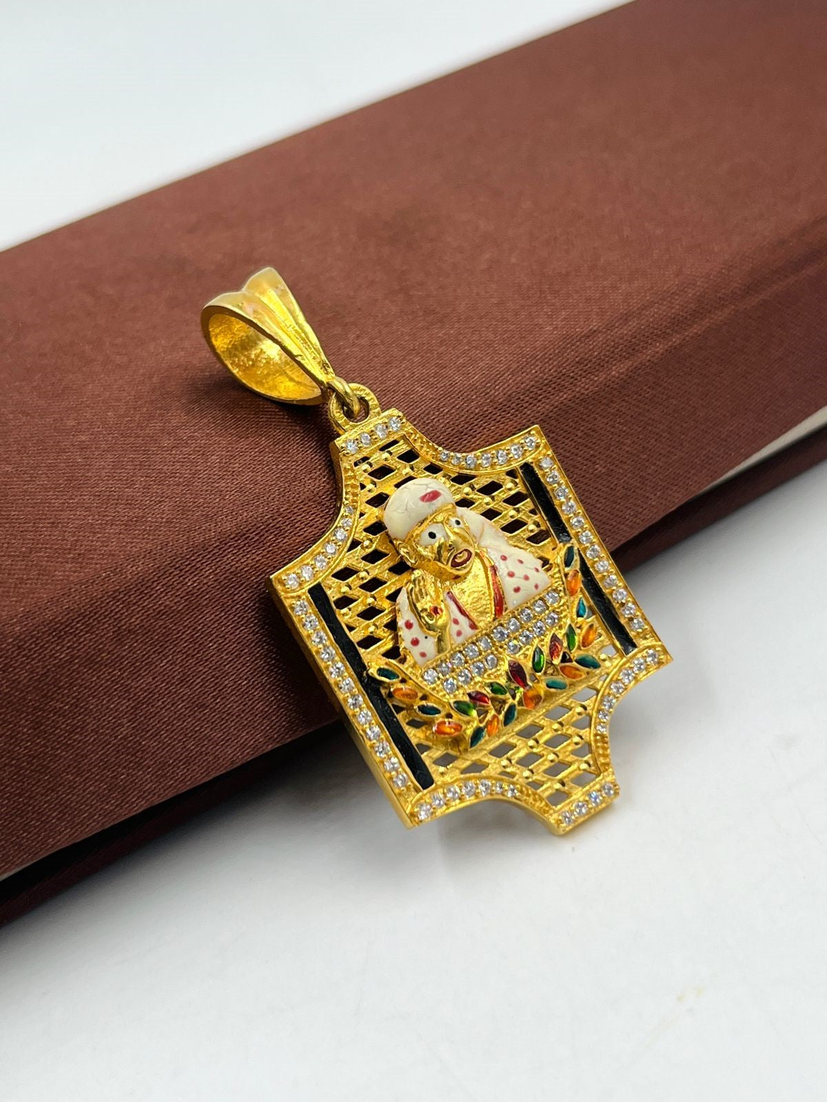 1 GRAM GOLD SAI BABA PENDANT FOR MEN DESIGN A-450