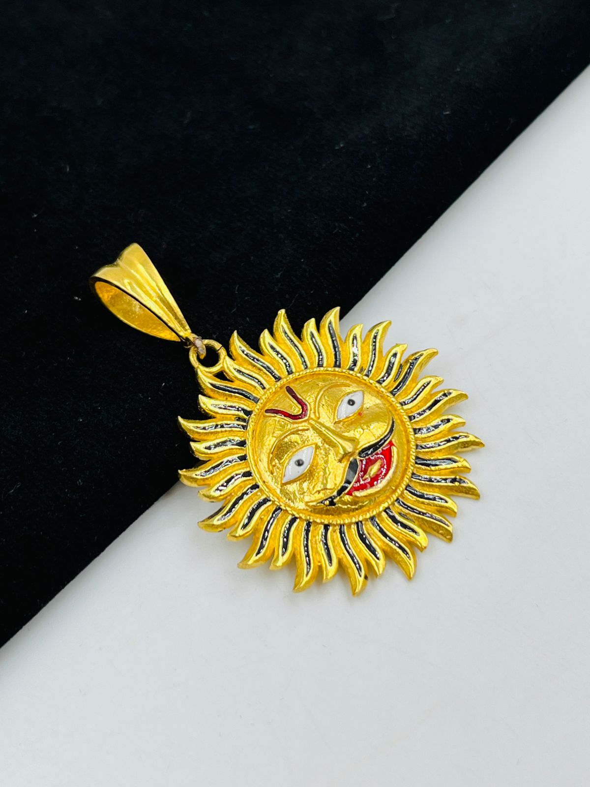 1 GRAM GOLD SURYA PENDANT FOR MEN DESIGN A-442