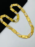 1 GRAM GOLD BIG SIZE NAWABI BISCUITS CHAIN FOR MEN DESIGN A-706