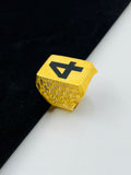 1 GRAM GOLD 4 NUMBER RING FOR MEN DESIGN A-1028
